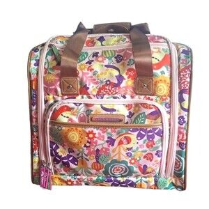 Lily Bloom Floral Wheeled Travel Suitcase Under Seat Carry on Overhead